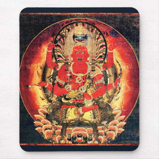 Buddhistische Aizen Myoo Malerei des 14. Mousepad (Vorne)