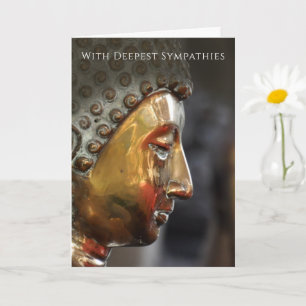 Buddhistische Beileidskarte mit Buddha-Bild Karte