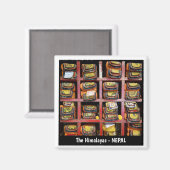 Buddhistische Bibliothek, tibetische Schriftbücher Magnet (Vorderseite/Rückseite)