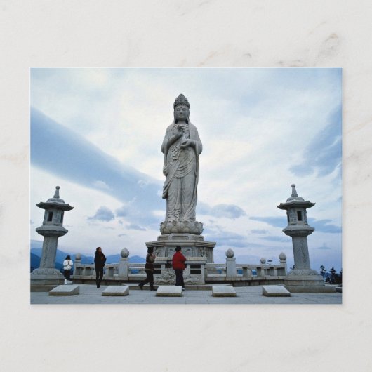 Buddhistische Bildstatue, Naksansa (Tempel) Postkarte (Vorderseite)