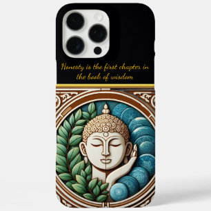 Buddhistische Carving mit Blätter und Orbs iPhone 16 Pro Max Hülle