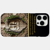 Buddhistische Carving von Blätter und Orbs. Genera Case-Mate iPhone Hülle (Rückseite (Horizontal))