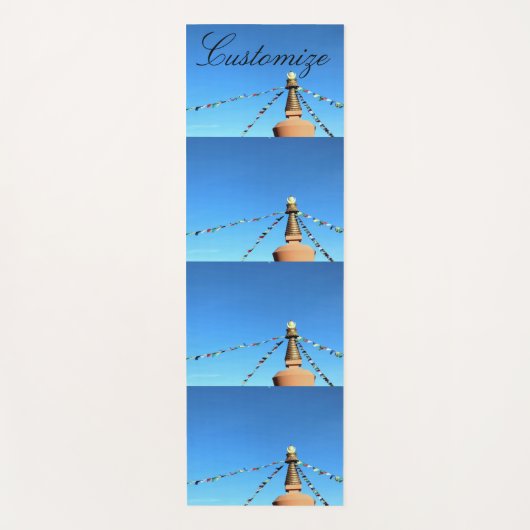 Buddhistische Duma mit Gebetsfahnen Thunder_Cove Yogamatte (Vorderseite)