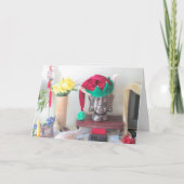 Buddhistische Elf Weihnachtskarte Feiertagskarte (Vorderseite)