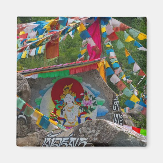 Buddhistische Felsmalerei Magnet (Vorne)