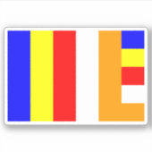 Buddhistische Flagge Aufkleber (Vorderseite)