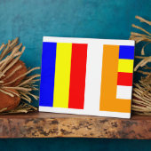 Buddhistische Flagge Fotoplatte (Seite)