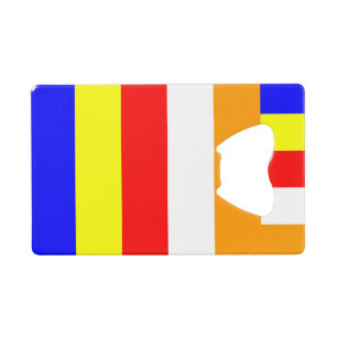 Buddhistische Flagge Geldkarten Flaschenöffner