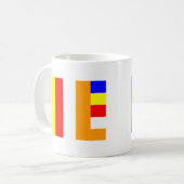 Buddhistische Flagge Kaffeetasse (Vorderseite Links)