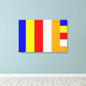 Buddhistische Flagge Leinwanddruck (Insitu (Holzboden))