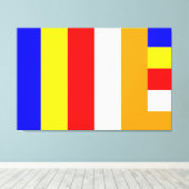 Buddhistische Flagge Leinwanddruck (Insitu (Holzboden))