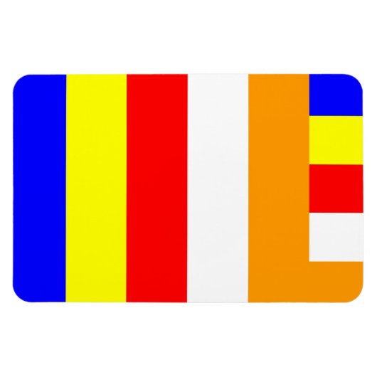 Buddhistische Flagge Magnet (Horizontal)