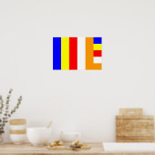 Buddhistische Flagge Poster (Küche)