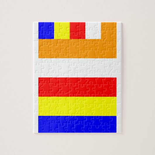 Buddhistische Flagge Puzzle (Vertikal)