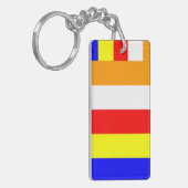 Buddhistische Flagge Schlüsselanhänger (Vorderseite links)