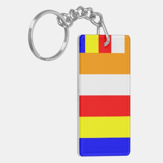 Buddhistische Flagge Schlüsselanhänger (Vorderseite links)