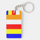 Buddhistische Flagge Schlüsselanhänger (Rückseite)