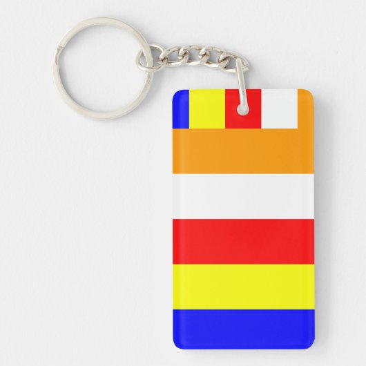 Buddhistische Flagge Schlüsselanhänger (Vorderseite)