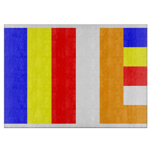 Buddhistische Flagge Schneidebrett (Vorderseite)