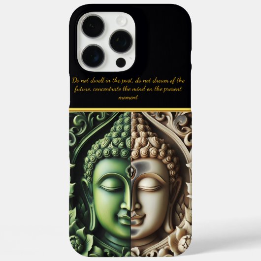 Buddhistische Flora & Orbs: KI Carving Case-Mate iPhone Hülle (Rückseite)