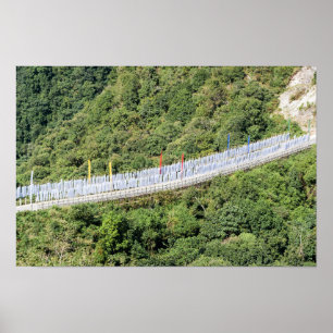 Buddhistische Gebetsfahnen - Bhutan Poster