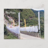 Buddhistische Gebetsfahnen - Bhutan Postkarte (Vorderseite)