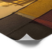 buddhistische Gebetsflaggen bei Sonnenuntergang, Poster (Ecke)