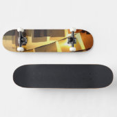 buddhistische Gebetsflaggen im Sonnenuntergang, Skateboard (Horizontal)