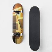 buddhistische Gebetsflaggen im Sonnenuntergang, Skateboard (Vorderseite)