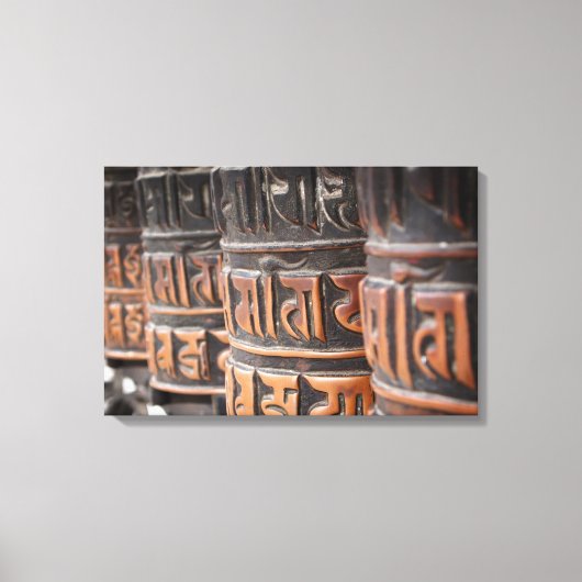 Buddhistische Gebetsräder Leinwand (Vorderseite)