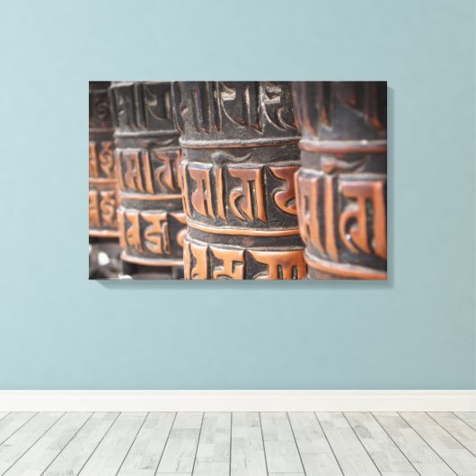 Buddhistische Gebetsräder Leinwand (Insitu (Holzboden))