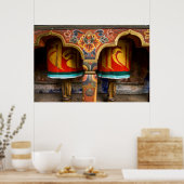 Buddhistische Gebetsrolle, Bhutan Poster (Küche)