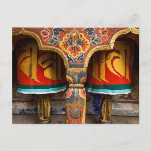 Buddhistische Gebetsrolle, Bhutan Postkarte (Vorderseite)