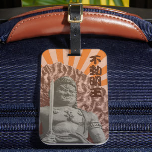 Buddhistische Gottheit Fudo Myo-o Pop Art Gepäckanhänger