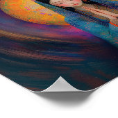 Buddhistische Göttin Quan Yin Abstrakte Vortex-Mal Poster (Ecke)