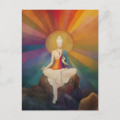 Buddhistische Göttin White Tara Rainbow Portrait A Postkarte (Vorderseite)