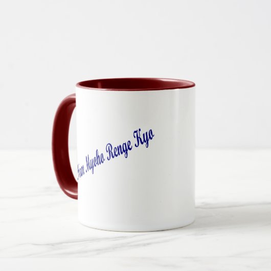 Buddhistische Inspirational Tassen-Schablone SGI Tasse (Vorderseite Links)