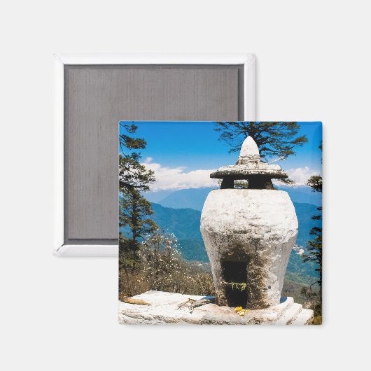 Buddhistische Kultstätte Magnet (Vorderseite/Rückseite)