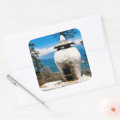 Buddhistische Kultstätte Quadratischer Aufkleber (Umschlag)