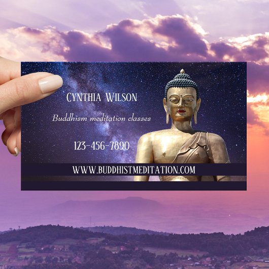 Buddhistische Mediationslehrer-Visitenkarte Visitenkarte