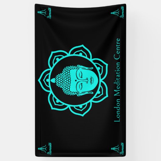 Buddhistische Meditation Banner (Vertikal)