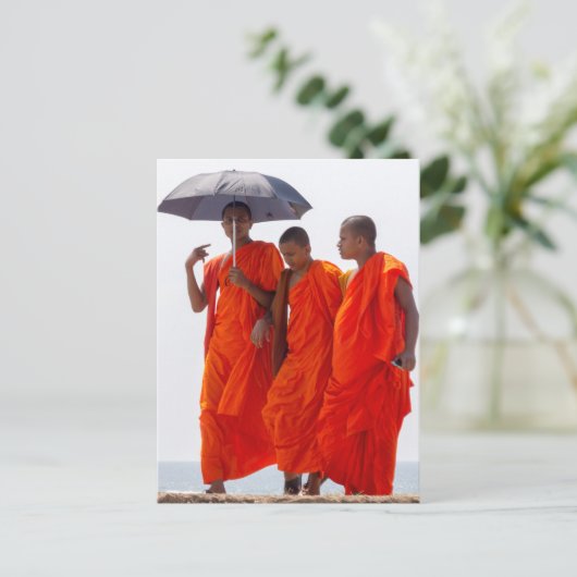 Buddhistische Mönche Postkarte (Stehend Vorderseite)