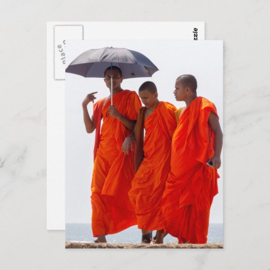 Buddhistische Mönche Postkarte (Vorne/Hinten)