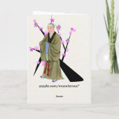 Buddhistische Mönchsgrüßkarte Karte (Rückseite)