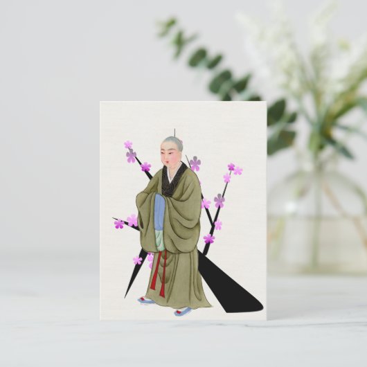 Buddhistische Mondpostkarte Postkarte (Stehend Vorderseite)