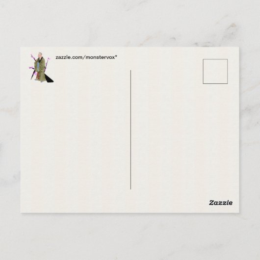 Buddhistische Mondpostkarte Postkarte (Rückseite)