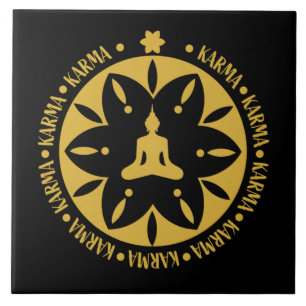 Buddhistische Religion Karma - Buddhismus - sechs  Fliese