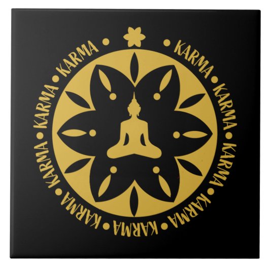 Buddhistische Religion Karma - Buddhismus - sechs Fliese (Vorderseite)