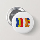 Buddhistische Religionsflagge Knopf Button (Vorne & Hinten)