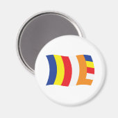 Buddhistische Religionsflagge Magnet (Vorderseite/Rückseite)
